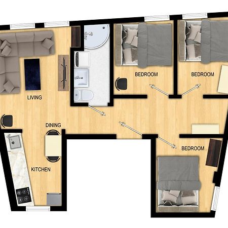 Апартаменти Family Friendly 3Br - Quiet Area - Behind Bryggen Берген Екстер'єр фото